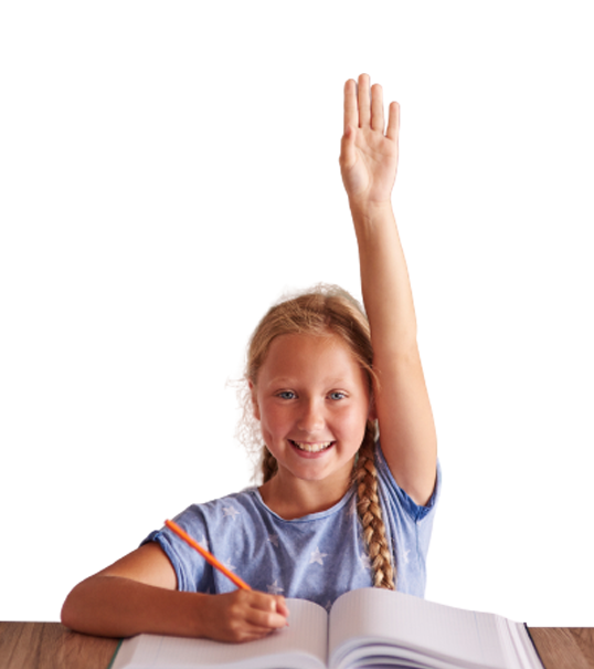 A girl learning vedic math